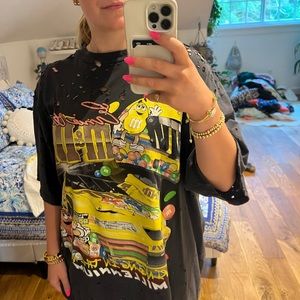 One of a kind vintage distressed LF tshirt with cool graphics